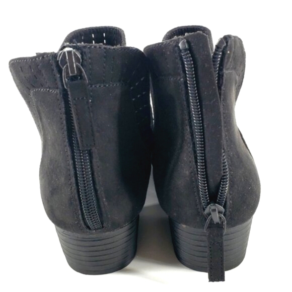 Arizona Jean Co. Women's 9M Julian Black Suede Slip-on Round Toe Ankle Booties - Picture 6 of 8